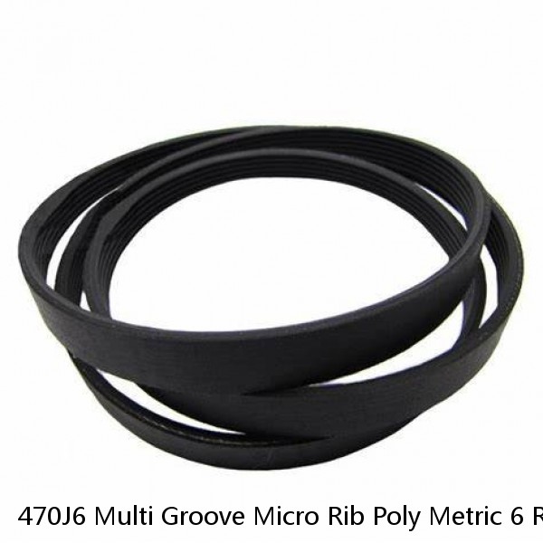 470J6 Multi Groove Micro Rib Poly Metric 6 Ribbed V Belt 470-J-6 470 J 6  2-Pack #1 image